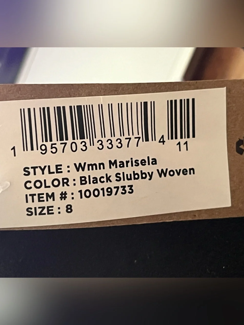 TOMS Marisela Black Slubby Woven Espadrille Wedge Sandals NWT Size 8